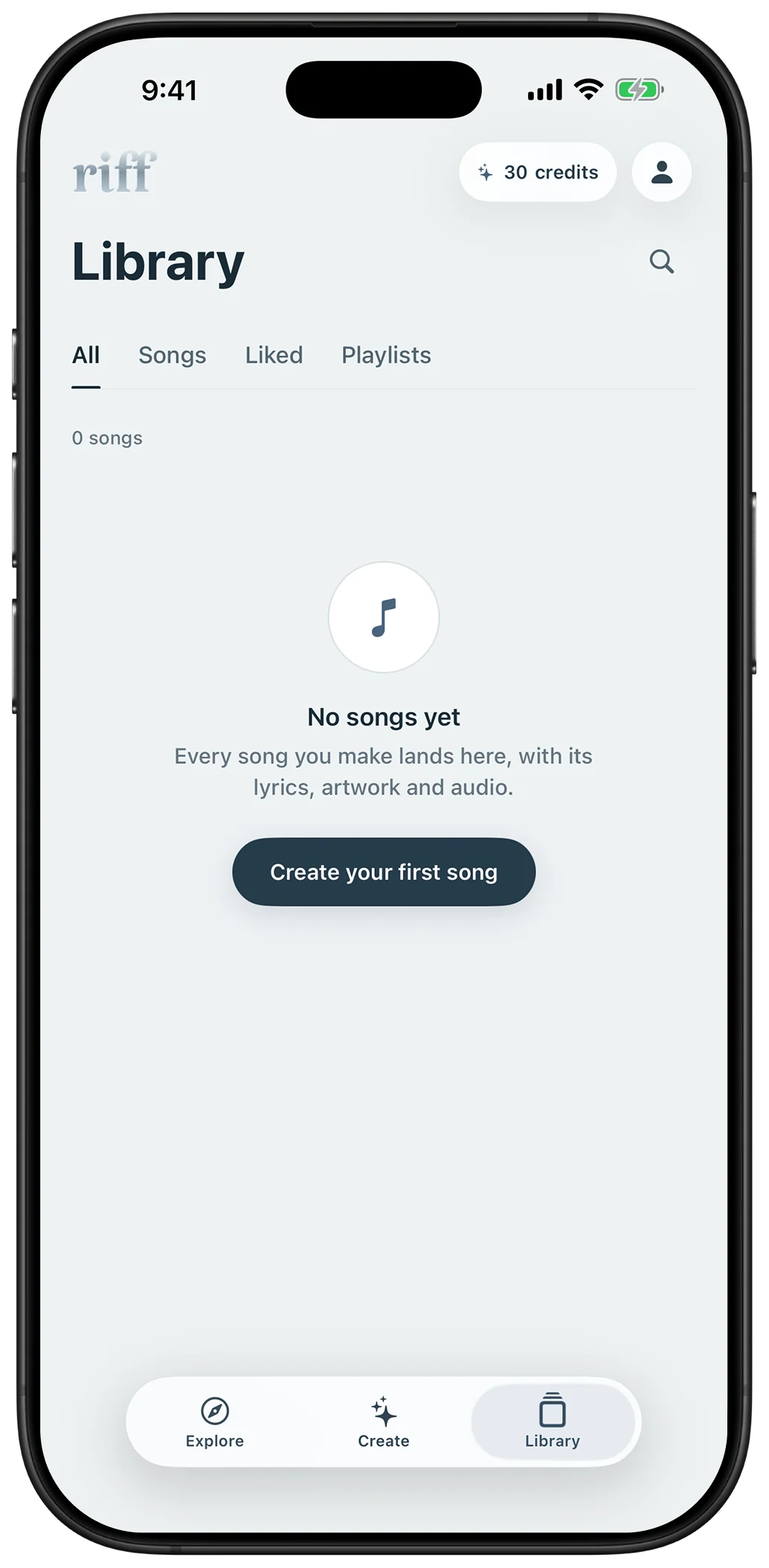 A Riff library of finished songs and drafts